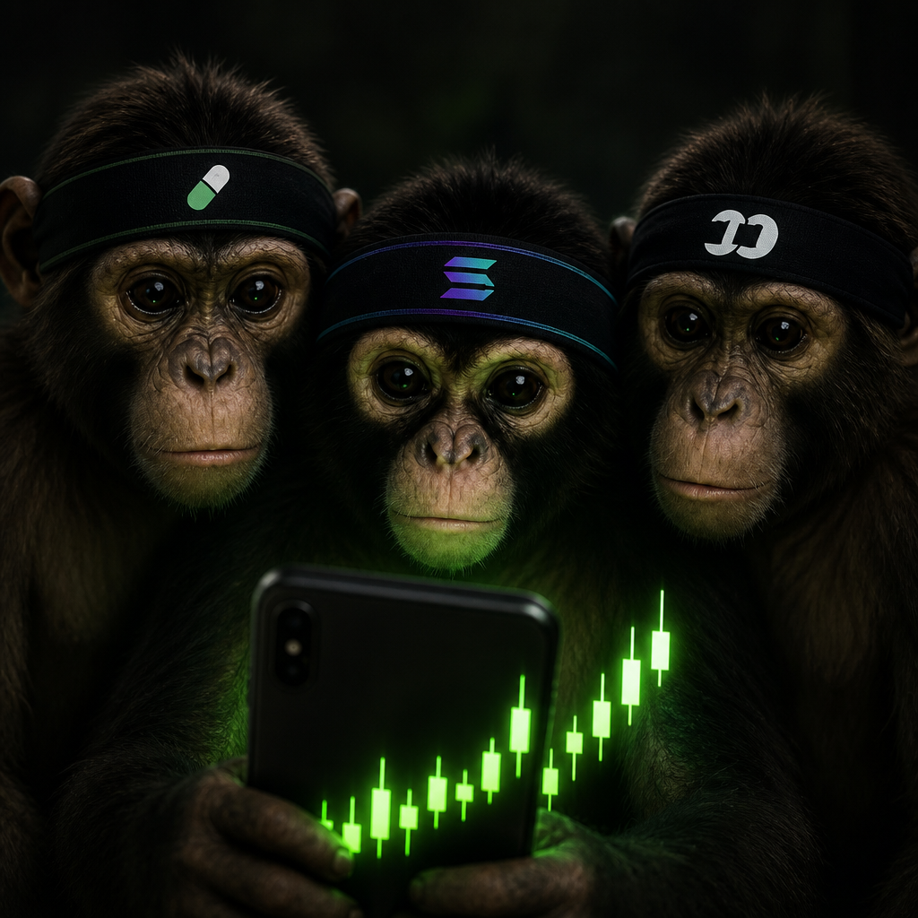 Apes watching the chart