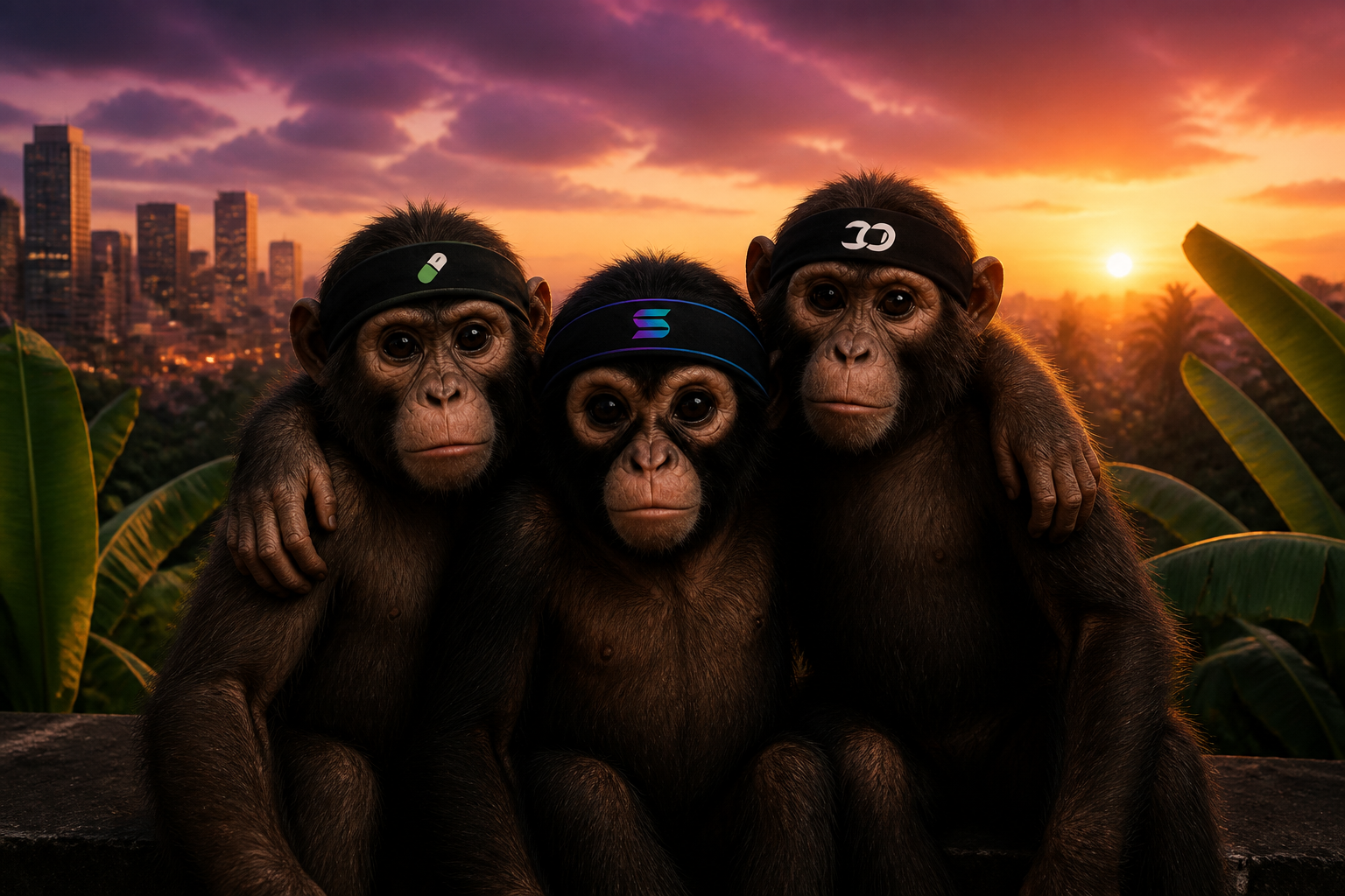 Apes on the rooftop